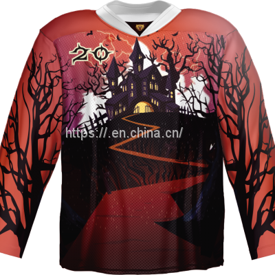 Custom 2022 Fashion Cool Ice-Hockey Jersey with 100%polyester