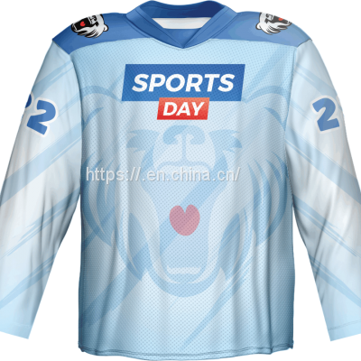 Custom 2022 Fashion Factory Ice-Hockey Jersey with 100%polyester