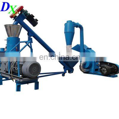200 model 7.5kw 15HP Diesel Electric PTO Biofuel wood rice husk sawdust pellet making line for animal feed