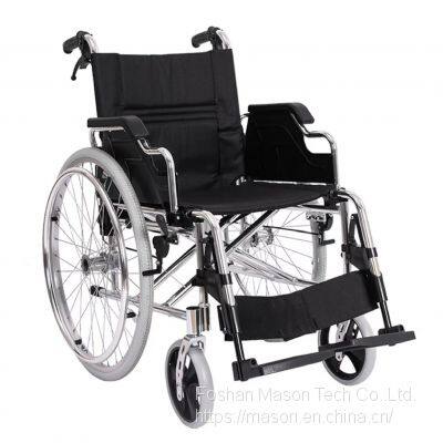 Double Brake Manual Folding Wheelchair, Medical Adult Wheelchairs Foldable for Elderly