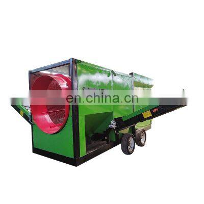 High Quality Factory Price Mobile Compost Drum Sifter Sieve Mobile Compost Trommel Screen