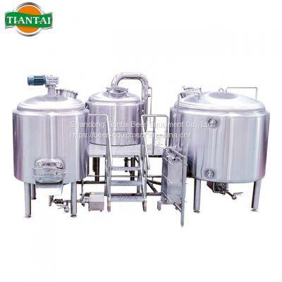 TIANTAI commerical 1000L 3 vessel direct fire heating micro brewery equipment for sale