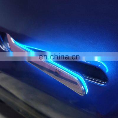 Car outside chrome automatic door handle opener remote control intelligent smart electric auto door handles for tesla model 3/Y