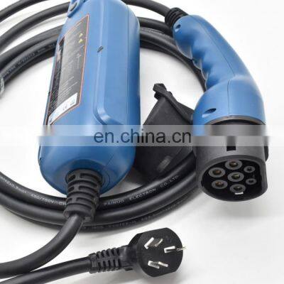 16A 32A Mode Level 2 AC Ev Charger 7KW 11KW EVSE Portable Ev Charger Electric Vehicle Car Charger Type 2 IEC62196 J1772
