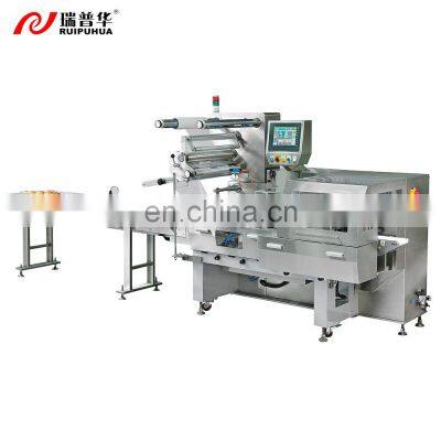 Horizontal flow pack machine bread pasta biscuits cookies pizza tortillas and non-food products packaging machinery
