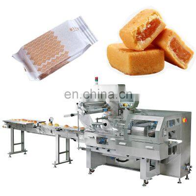 High Speed Flow Pack Bread Cake Bun Pillow Wrapping Packaging Machinery Croissant/Donut Horizontal Packing Machine