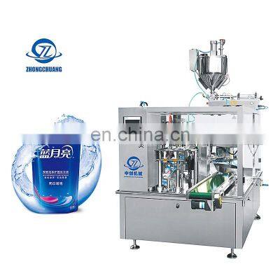 Automatic Pre Made Bag Packaging Soap Beverages Liquid Filling Sealing Doypack Packing Machine for Stand Up Pouch