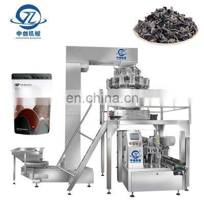 Black Fungus Multi-head Weigher Automatic Packaging Grains Ziplock Pouch Granular Premade Bag Packing Machine