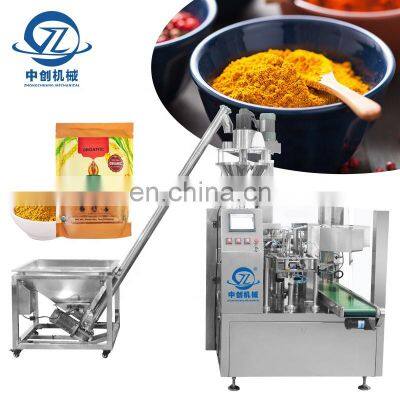 OEM Premade Bag Rotary Packaging Machines Filling Seasoning Curry Powder Ziplock Bag Doypack Packing Machine Maquina De Envasado
