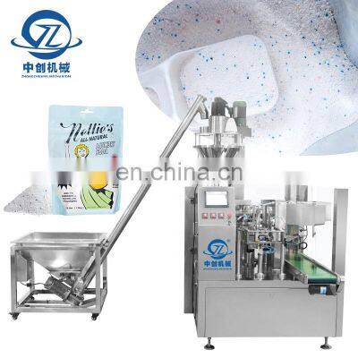 Premade Pouch Packaging Rotary Spices Flour Bag Automatic Detergent Washing Powder Doypack Packing Machine