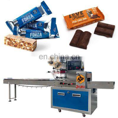 JKMF Factory Price Automatic Chocolate Cereal Energy Bar Pillow Packaging Machine Peanut Granola Bar Protein Bar Packing Machine