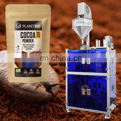 Automatic Premade Bag Powder Weighing Filling Machine Packaging Cocoa / Kava / Protein / Coffee Powder Doypack Packing Machine