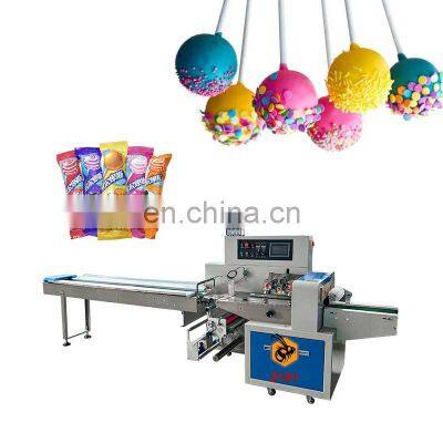 Vegetables nitrogen tray packaging machine candy snack food bag flow pillow packing machine