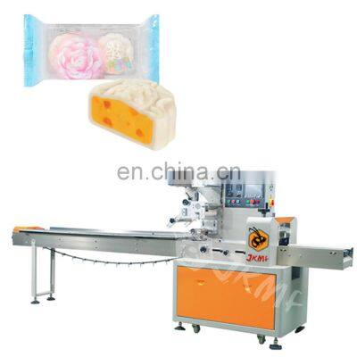 Date Ball Protein Bar Automatic Wrapper Pillow Packing Machine Maamoul Cookie Moon Cake Biscuit Bread Flow Wrapping Machine