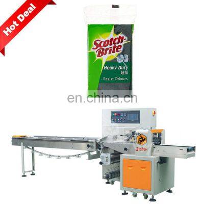 Hot Sales Automatic Scouring Pad Flow Packaging Machine Dishcloth Wrapping Machine
