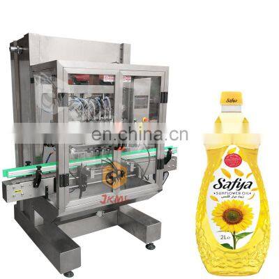 Servo Control Automatic 2 Heads Sunflower Oil Bottle Filling Capping Machine Price