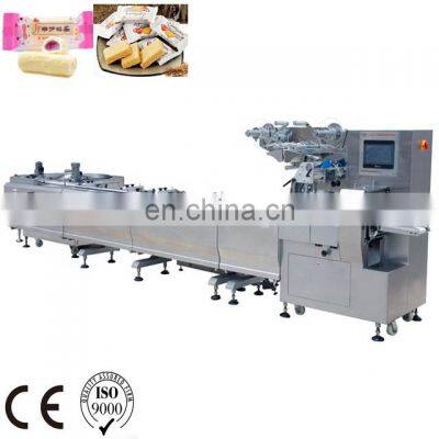 Full Automatic High Speed No Need Manual Chocolate Wafer Cake Bread Moon Cake Feeding And Packing Machine System