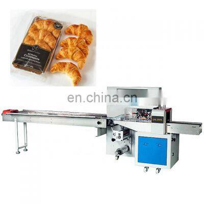 Automatic Sliced Breakfast Bread And Croissant Bag Pillow Packing Machine
