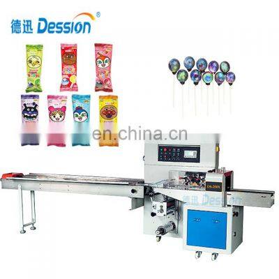 Full servo driven candy packaging machine lollipop wrapping and packing machine