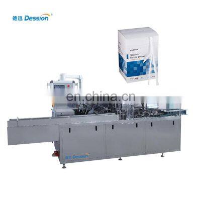 High quality carton sealing machine carton box making packing machine for drinking straws