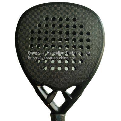 Carbon padel racket 12K panel with 3D grit surface OEM brand factory custom logo professional racquet