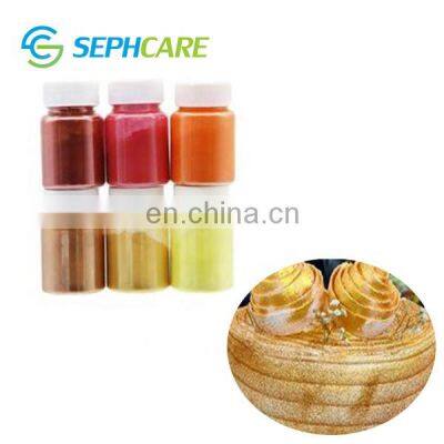 Sephcare Custom logo coloring dye food additive pearl mica gold powder edible glitter cake food ingredients tools