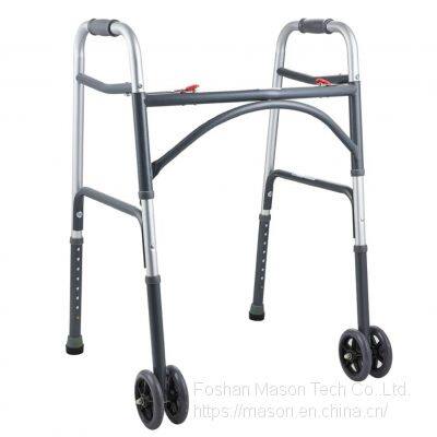 Rollator Walker Curbed Adult Double Button Heavy Duty Walker with 5