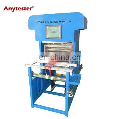 Semi-Automatic Sample Loom with PLC control touch and USB interface to share designed patters