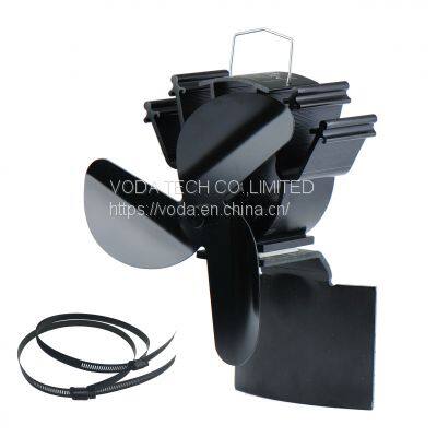 Fireplace Fan Heat Powered Stove Fan 3 Blade Wood Stove Fans Aluminium Silent Eco-friendly for Wood Log Burner Fireplace