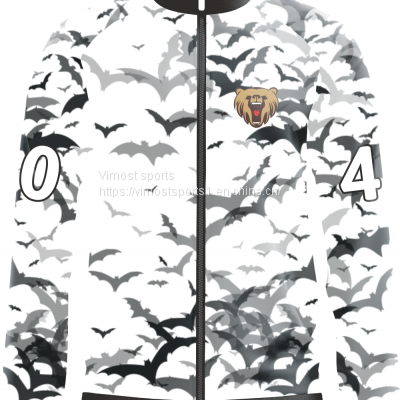 Custom Sublimation Jacket with Black Zipper Design for Men with Impressive Pattern