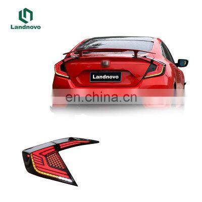 Landnovo body parts car assembly taillight led lamp replacement For Honda Civic 16-20 led tail light