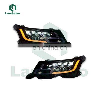 Landnovo hot selling body parts for range rover sport 2014-2017 upgrade l494 2018-2020 upgrade led matrix sport headlight