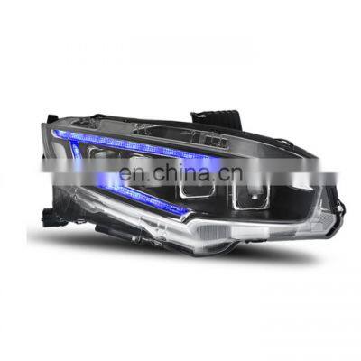 Landnovo full led Modified Car Head Lights Tail Light Halogen & Xenon for Honda Civic 2016-2020 head lamp headlight