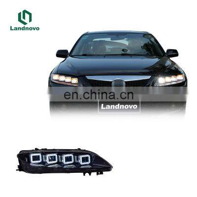 landnovo car accessories headlamp for Mazda 6 2003-2015 led head lamp headlight