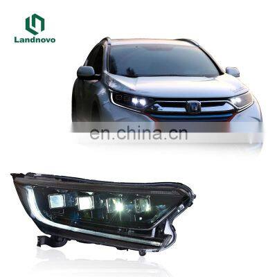Landnovo hot selling led head lamp for Honda CRV front 4 lens eyes 17-20year LED headlight