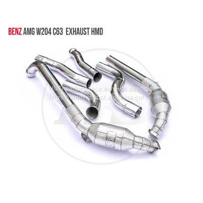 Exhaust Manifold Downpipe for Benz AMG W204 C63 Car Accessories With Catalytic converter Header Without cat pipe whatsapp008618023549615