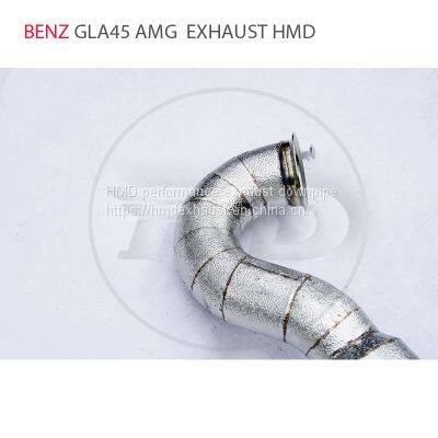 Exhaust Manifold Downpipe for Benz GLA45 AMG Car Accessories With Catalytic converter Header Without cat pipe whatsapp008618023549615