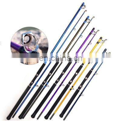 2 double twin two parts pieces sections contraction customized colorful fishing rod end cushion black/blue/gre carbomfibef diy