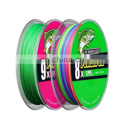 Byloo braid color pe fishing line 500m 8 strand 6lb-150lb tackle accessories