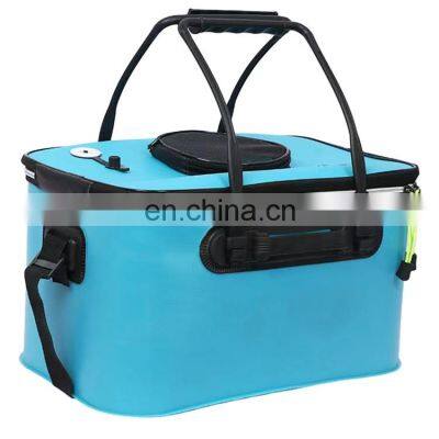 Byloo new wholesale fish barrel fishing barrel eva thickened multifunctional live fish box folding barreled fish bucket bag