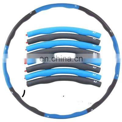 Custom Adult Exercise Fitness Hula Ring Stainless Steel Metal Foam Detachable Hoola Hoop Weighted Hula Circle Weighted Hoops