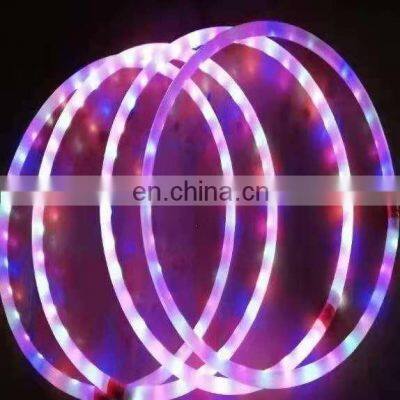 led colorful glowing hula ring and hoop hoola hu la hoop gymnastics flash ring