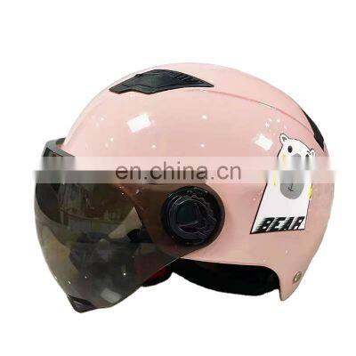 Wholesale Bicycle Parts Mountain Bike Cycling Helmet with Polarized eye protector riding Open Face Helmet