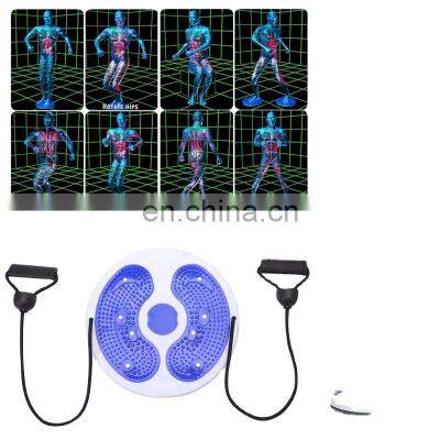 Twister Plate for Slimming Fitness / waist twisting disc with rope / waist wriggling plate with footprint