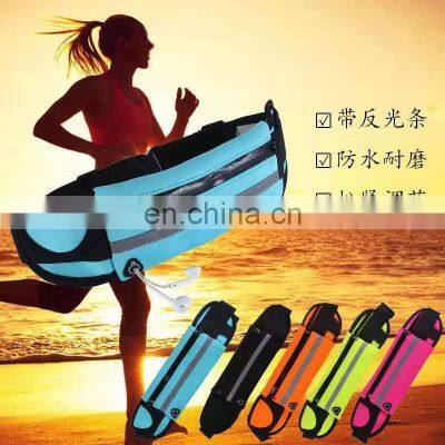 2021 Outdoor Neoprene Waterproof Hiking Cycling Running Belt Waist Bag Sport Fanny Pack With Water Bottle Holder