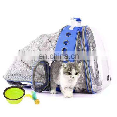 Transparent Breathable Design Pet dog cat travel/walking backpack carrier bag