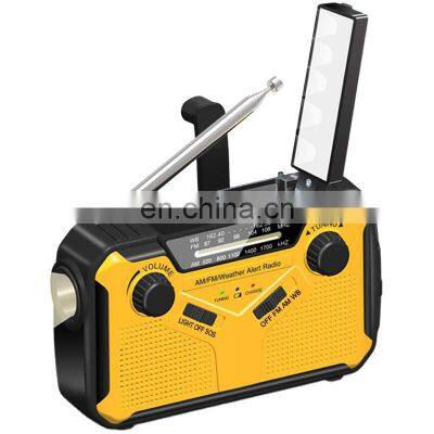 emergency weather alert crank radio outdoor camping mini emergency solar radio