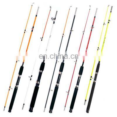 factory cheap two Sections 1.35m 1.5m 1.65m 1.8m 2.1m 2.4m 2.7 m 100-250 CW Fiberglass Surf Fishing Rod