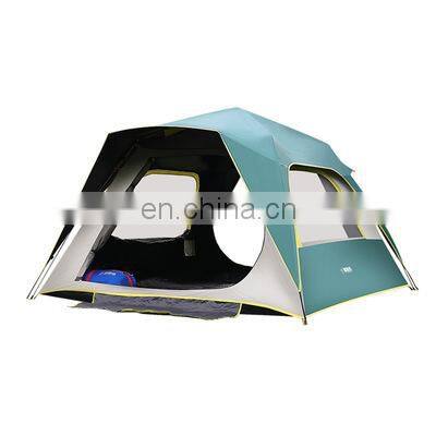 Outdoor 2-3 Person 4-5 Person Waterproof UV Protection Black Coating Portable Outdoor Automatic Pop Up Camping Tent