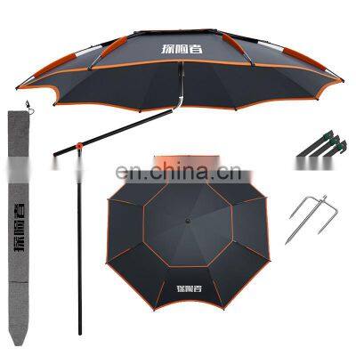 Multiple sizes outdoor fishing umbrella camping double-layer beach umbrella sun protection waterproof patio umbrellas